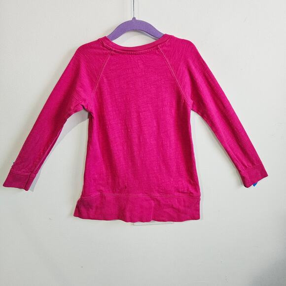 Primary Girls Size 4-5 Long Sleeve Tunic Top Solid Got Pink 100% Cotton Basic - Picture 3 of 5